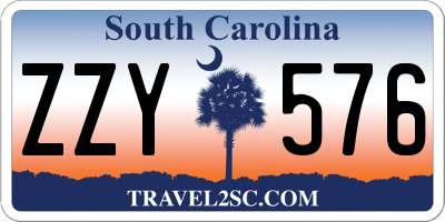 SC license plate ZZY576