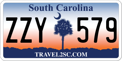 SC license plate ZZY579