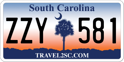 SC license plate ZZY581