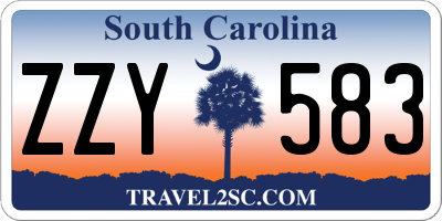 SC license plate ZZY583