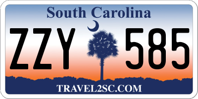 SC license plate ZZY585