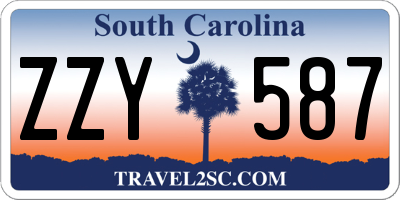SC license plate ZZY587