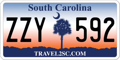 SC license plate ZZY592