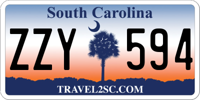 SC license plate ZZY594