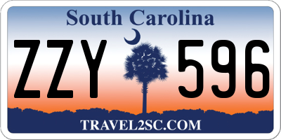 SC license plate ZZY596