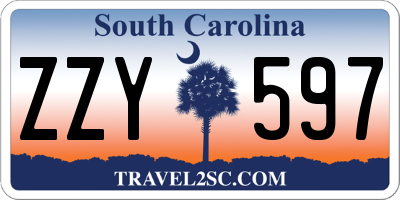 SC license plate ZZY597