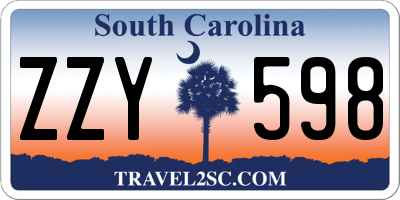 SC license plate ZZY598