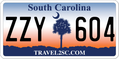 SC license plate ZZY604