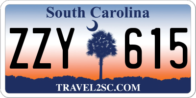 SC license plate ZZY615