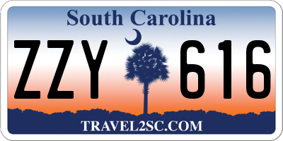 SC license plate ZZY616