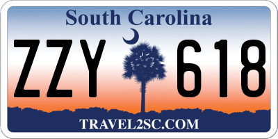 SC license plate ZZY618