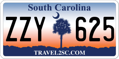 SC license plate ZZY625