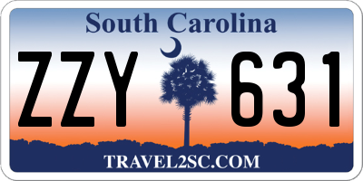 SC license plate ZZY631