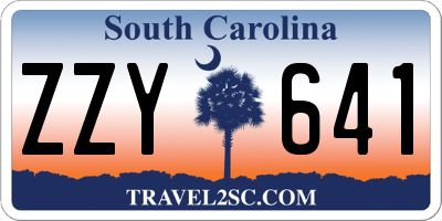 SC license plate ZZY641
