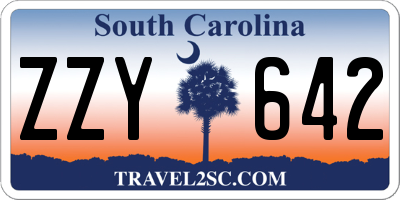 SC license plate ZZY642