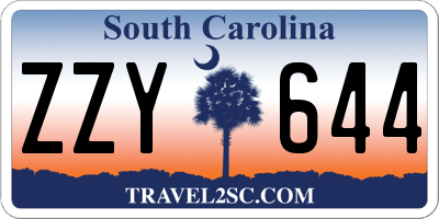 SC license plate ZZY644