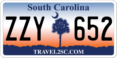 SC license plate ZZY652