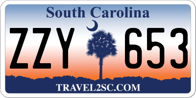 SC license plate ZZY653