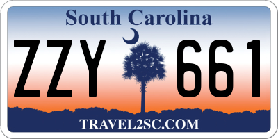 SC license plate ZZY661