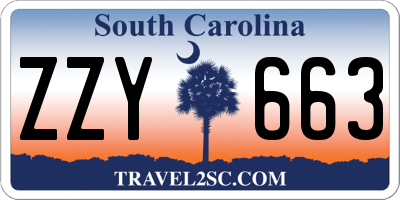 SC license plate ZZY663
