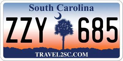 SC license plate ZZY685