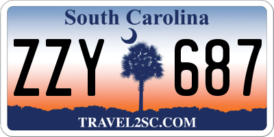 SC license plate ZZY687
