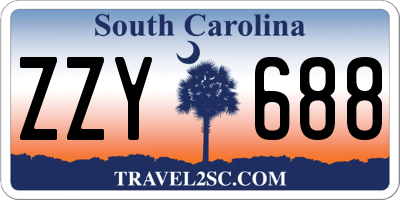 SC license plate ZZY688