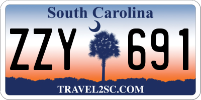 SC license plate ZZY691