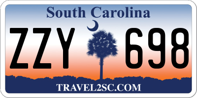 SC license plate ZZY698