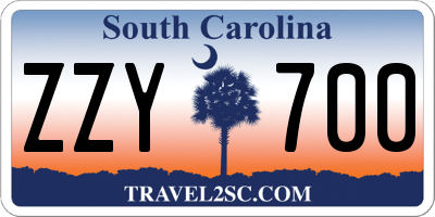 SC license plate ZZY700