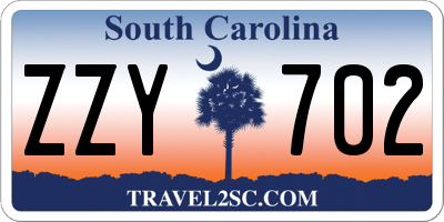 SC license plate ZZY702