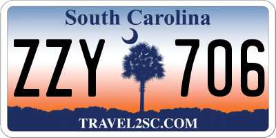 SC license plate ZZY706