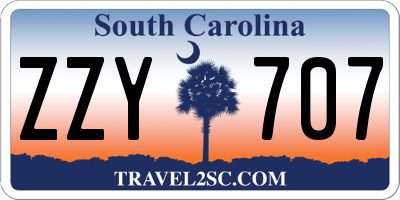 SC license plate ZZY707