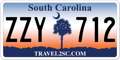 SC license plate ZZY712