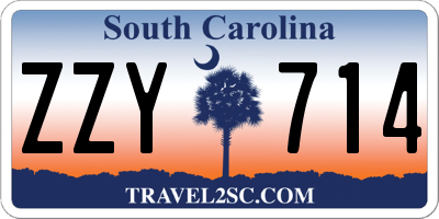 SC license plate ZZY714