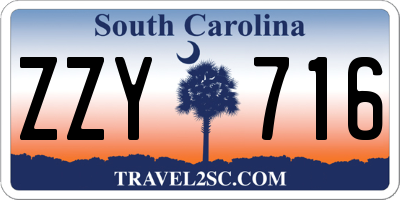 SC license plate ZZY716