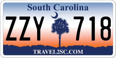 SC license plate ZZY718