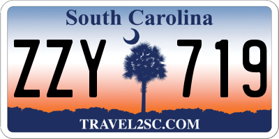 SC license plate ZZY719