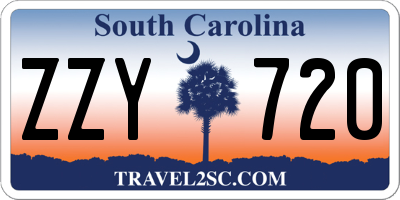 SC license plate ZZY720