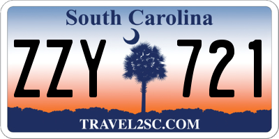 SC license plate ZZY721