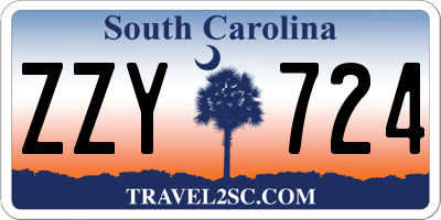 SC license plate ZZY724