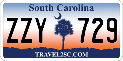 SC license plate ZZY729