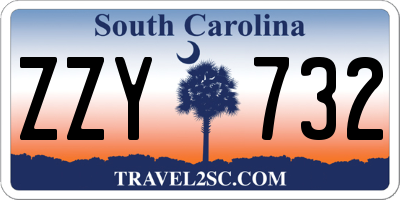 SC license plate ZZY732