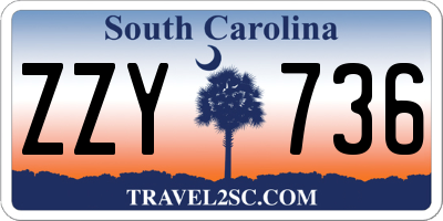 SC license plate ZZY736