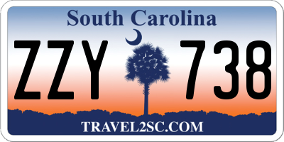 SC license plate ZZY738