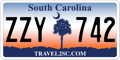 SC license plate ZZY742