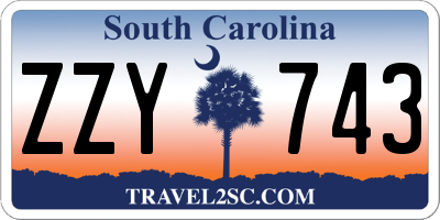 SC license plate ZZY743