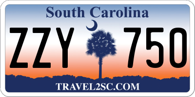 SC license plate ZZY750