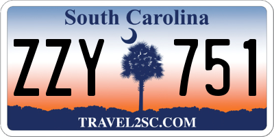 SC license plate ZZY751