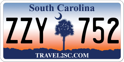 SC license plate ZZY752